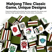 Tuiles de Mahjong Chinoises de Luxe Modernes Américaines, Ensemble Pliable en Acrylique à 4 Couches, Portable et Résistant à l'Eau pour Fêtes à Domicile