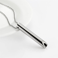 Collier pendentif en acier inoxydable pour la méditation, la respiration, le soulagement du stress, l'anxiété, le yoga, vente chaude