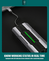 Forida Multi-port 13-in-1 USB-C Docking Station Gaya Gaming Adaptor Hub Plastik Thunderbolt 3 Dukungan untuk Stok Bekas