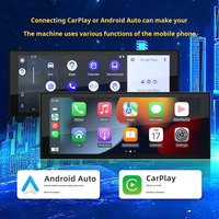 6.8 pouces tablette unique Android GPS Navigation tout-en-un Machine rétroviseur lecteur de voiture sans fil Carplay
