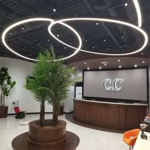 Anel led de 60w e 120cm de diâmetro, circular, curva linear, luminária led, iluminação de teto, anel suspenso