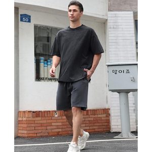 T-shirts en coton pour hommes, coupe ample, manches courtes, décontractés, basiques, respirants, en tissu jersey - Product Image 6