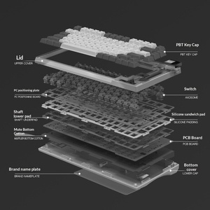 Teclado Mecánico Inalámbrico Darmoshark K8 <span class=keywords><strong>de</strong></span> 81 Teclas con Pantalla TFT, Retroiluminación RGB, Intercambio en Caliente, 2.4G <span class=keywords><strong>para</strong></span> Mac Gamer - Product Image 5