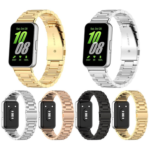 <span class=keywords><strong>Bracelet</strong></span> de montre intelligent en acier inoxydable Lionorm pour <span class=keywords><strong>Samsung</strong></span> <span class=keywords><strong>Galaxy</strong></span> <span class=keywords><strong>Fit</strong></span> 3 Sm-R390 Correa <span class=keywords><strong>Bracelet</strong></span> en métal à trois maillons - Product Image 3
