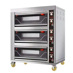 New design 3 Deck 6 Trays Oven Electric Bakery Oven Pizza Oven Prices for Sale