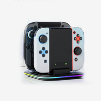Station de charge RGB pour manettes Joy-Con Nintendo Switch 2 / Switch Type-C – Support de charge et grip
