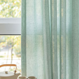 Voilages translucides en lin Wabi-Sabi, rideaux filtrants la lumière, voiles d'intimité, draperies pour balcon, tissu commercial, vente en gros, OEM - Product Image 4