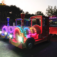 Le parc d'attractions touristique de Noël monte un train diesel électrique sans rail à vendre