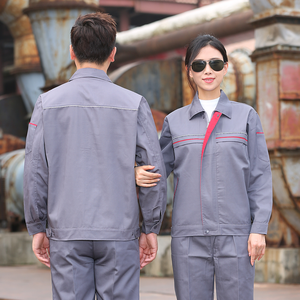 Travailleur personnel vêtements de travail atelier huile Station-service ingénieur de la circulation réparation mécanique minière <span class=keywords><strong>Construction</strong></span> 2 pièces travail travail uniforme - Product Image 6