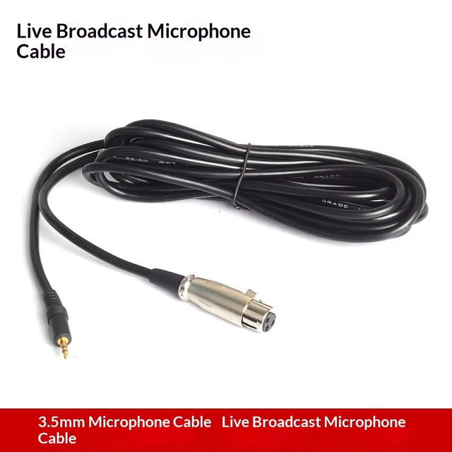 3.5mm to XLR Female 3Pin 2m Cable for Mobile Phone Computer Condenser Microphone-HD Audio Connection Model Av88