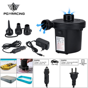 POYRACING ปั๊มลมไฟฟ้า DC12V AC240V เครื่องสูบลมแบบเสียบปลั๊กในบ้านสำหรับที่นอนเป่าลมเรือสระว่ายน้ำ - Product Image 1