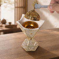 Brûleur d'encens en résine, coffret cadeau, art et culture chinoise, arabe, indienne, brûleur de Bakhoor décoratif vintage, ornement parfumé pour la maison