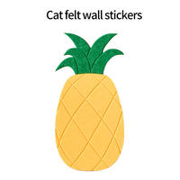 Griffoir mural auto-adhésif en feutre pour chat, motif Noël mignon, personnalisable, vente en gros