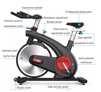 EQI Trainingsgerät 46 Pfund Schwungrad-Spin-Bike mit Revolution Cycle für Cardio-Workout Einstellbarer Manueller Widerstandsmechanismus