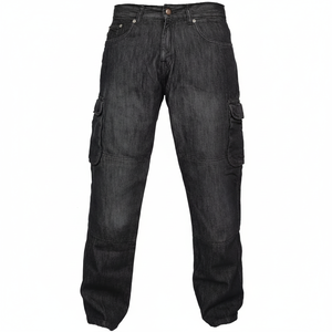 Jeans droits pour hommes pantalon de coupe normale pantalon en jean bleu jeans pantalons longs pour hommes avec logo personnalisé imprimé sur mesure - Product Image 1