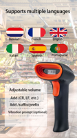 Lector de Códigos de Barras TA10 al por Mayor, Pistola Escaneadora de Códigos de Barras USB con Cable, Escáner de Códigos de Barras 1D Portátil para Logística de Almacenes