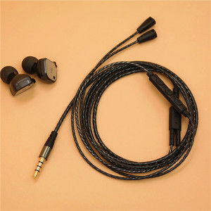 Cable de audio para auriculares Sennheiser IE80 IE8 con controles en línea, función de ajuste, repuesto de alta fidelidad, negro, sin oxígeno - Product Image 1