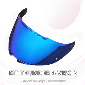 Visiera per Casco <span class=keywords><strong>Moto</strong></span> Zhiqi per MT Thunder 4 V28B in Materiale PC Nuova Antivento Protezione UV Antigraffio Sostitutiva - Product Image 2