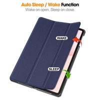 Usine En Gros De Luxe En Cuir Pu 12.1 Pouces HEY3-W00 Tri-fold Stand Smart Flip Tablet Cover Case pour Huawei 2025 Honor Pad 10