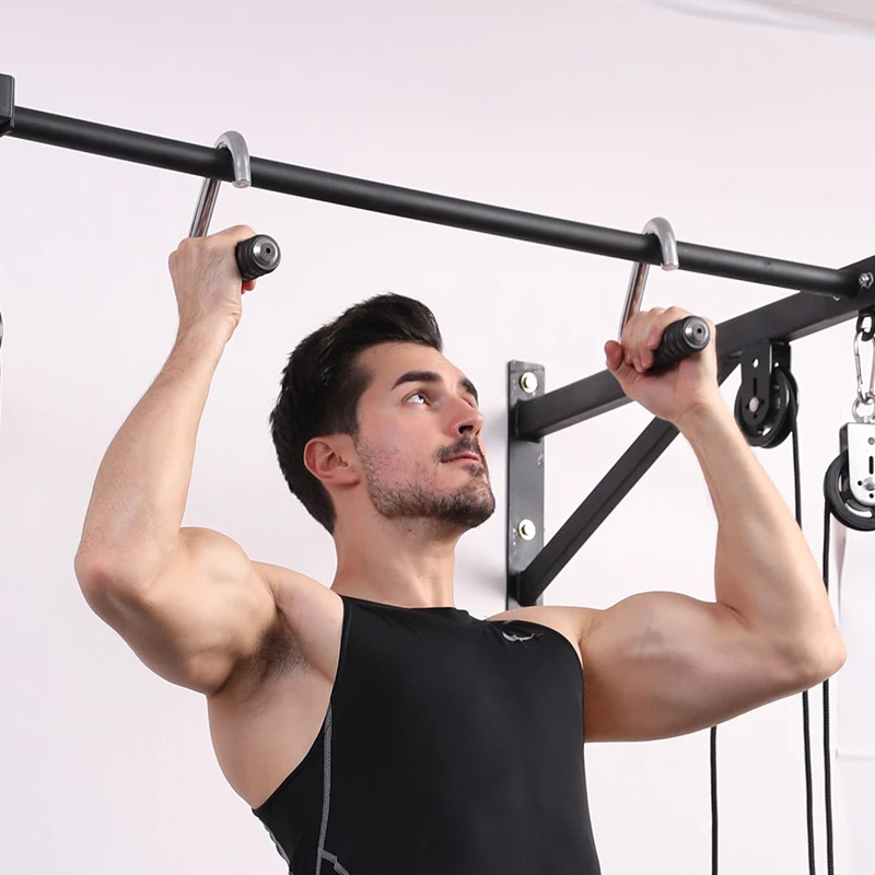 Set 2 Maniglie Per Fascia Di Resistenza Con Moschettoni - Impugnature Palestra In Nylon E PP - Supporto 260 Kg