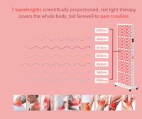 Panneau de luminothérapie rouge à haute irradiance 211,6 mW/cm², 7 longueurs d'onde 630-1060 nm, dispositif LED infrarouge de qualité médicale pour le corps entier, garantie 5 ans
