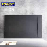 Receveur de douche carré en résine acrylique SMC ultra-plat, surface solide, pierre artificielle, pour cabine de douche d'hôtel, certifié CUPC