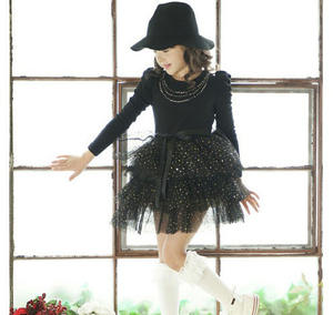 Vente en gros de vêtements d'été pour enfants, jolie robe à manches longues superposée avec ceinture à nœud pour petites filles, provenant d'un fournisseur chinois - Product Image 5