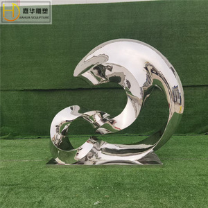 Escultura de Acero Inoxidable Jiahua, Arte Abstracto Irregular Hecho a Mano para Montar en el Suelo Exterior - Product Image 4