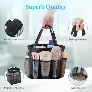 Xách Tay Lưới Tắm Tổ Chức Đơn Lập Nhanh Chóng Khô Treo 7 Túi Tote Túi Cho Đại Học Ký túc xá Phòng Tập Thể Dục Du Lịch-Vệ Sinh Cá Nhân - Product Image 3