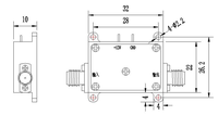 Amplificateur à faible bruit SWT 18-40GHz 35dB Gain LNA +12V DC pour la réception de signaux, les tests de communication, les mesures et les systèmes satellite