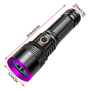 20W 365nm <strong>UV</strong> Led <strong>Flashlight</strong> USB Rechargeable <strong>UV</strong> Torch Light High Power Blacklight <strong>Flashlight</strong> for Pet Urine Detection - Product Image 3