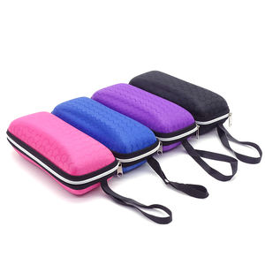 กล่องใส่แว่นกันแดดทำมือสีทึบราคาถูก, บรรจุภัณฑ์แบบมีซิป, กล่องใส่แว่นตาดีไซน์เนอร์, กล่องใส่แว่นกันแดด - Product Image 1