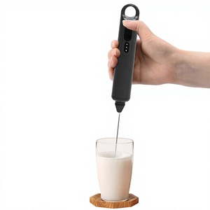 Espumador de Leche Eléctrico Portátil, Recargable por USB-C, Batidor Eléctrico con 3 Cabezales y 3 Velocidades, Mezclador de Bebidas - Product Image 1