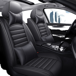 Four Seasons Luxury CX-5 <strong>Mini</strong> Car <strong>Seat</strong> <strong>Covers</strong> Full Set Universal Ice Silk PU Leather Lumbar Cushion Headrest Pillow Interior - Product Image 2