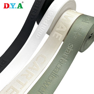 Sangle en <span class=keywords><strong>nylon</strong></span> jacquard avec logo personnalisé, sangle en <span class=keywords><strong>nylon</strong></span> 3D avec logo pour sangle de sac à main - Product Image 1