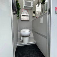 Remorque de toilettes portables de luxe, remorque de toilettes mobiles avec 2 cabines pour les événements en plein air, les mariages, la construction, CE DOT