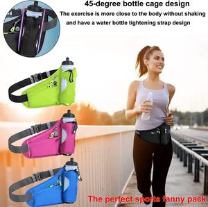Water Bottle Holder Adjustable <b>Belt</b> Sports <b>Travel</b> Running Bag for Men Women Outdoor Sports Waist Bag Lightweight Fanny Pack - Product Image 1