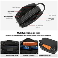 Pochette antivol en cuir pleine fleur avec serrure à code - Trousse de toilette de voyage en cuir véritable pour homme - Accessoire essentiel