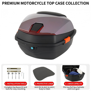 Caja Trasera para Motocicleta de 35L, de Polipropileno, Universal, Impermeable y a Prueba de Polvo, Precio de Mayoreo - Product Image 1