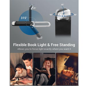 Botón de plástico USB <span class=keywords><strong>Mini</strong></span> protección ocular plegable libro Clip luz conveniente portátil Simple lectura luz trabajo aprendizaje lámpara de noche - Product Image 3