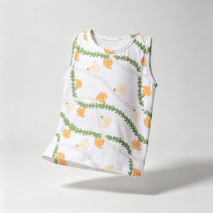 A26-21 Conjunto de Verano para Bebé, Personalizable de Fábrica, Venta al Por Mayor, Chaleco Estampado Unisex, Conjunto de 2 Piezas con Pantalones Cortos Sueltos - Product Image 2