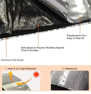 ANTI prix d'usine auto-adhésif bitume bitumineux Membrane étanche toiture en métal asphalte Membrane étanche