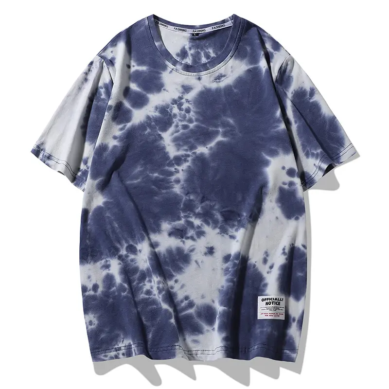 Hip Hop 100%cotton Hip Hop Clothing Gradient Color Tie Dye T-shirts For Custom Eco Friendly Clothing Manufacturers