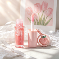 Huile à lèvres végétalienne brillante de haute qualité, saveur fruitée, faible MOQ, marque privée, huile à lèvres rose transparente en gros