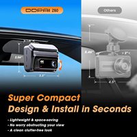 Caméra de tableau de bord double objectif MINI, avant et arrière, boîte noire de voiture, double dashcam 4K, WiFi, DVR de voiture, caméra de voiture 4K, dashcam