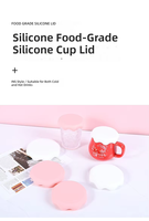 Couvre-tasse en silicone de qualité alimentaire, écologique, certifié CE, moderne et minimaliste, anti-poussière, tapis pour tasse, sous-verre isolant thermique