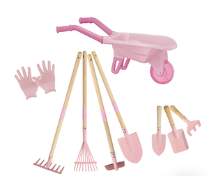 Outils de jardinage pour enfants, vente directe d'usine, ensemble de 10 outils de jardinage en plastique et en bois pour enfants, transfrontalier - Product Image 5