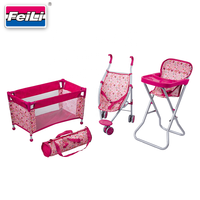 Fei Li Toys Ensemble de poupées de luxe 4 en 1 personnalisé pour enfants, jeu d'imitation, ensemble de jouets pour enfants