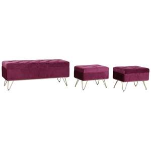 Set di 3 Scarpiera in Poliestere e Metallo 110x42x44 - Product Image 2