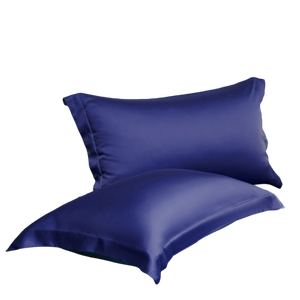 Taie d'oreiller en soie glacée TIKI HOME de luxe - Fermeture enveloppe, couleur unie, douce, respirante, résistante à la décoloration, 100% polyester, personnalisable - Product Image 1